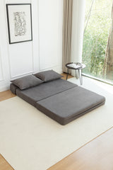 Foldable Corduroy 2-Seat Sofa Bed With Lumbar Pillow - Omega Lifestyles