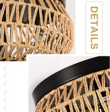 Hand-Woven Rattan Flush Mount 3-Light Ceiling Fixture - Omega Lifestyles