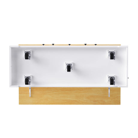 53-Inch Mobile Kitchen Island Set With Storage Drawers - Omega Lifestyles