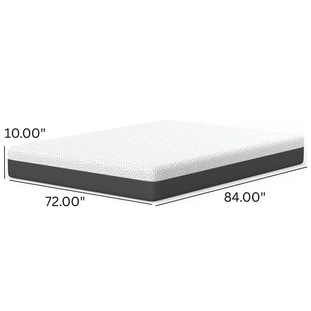 California King Medium 10-Inch Cooling Memory Foam Mattress - Omega Lifestyles