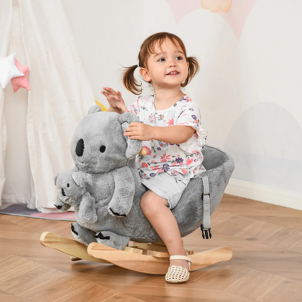 Kids Koala Ride-On Rocking Horse With Realistic Sounds - Omega Lifestyles