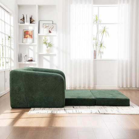 Convertible Chenille Loveseat Sofa Bed With Pillows - Omega Lifestyles