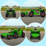 6V Electric Kids ATV With Cargo Trailer And Wear-Resistant Wheels - Omega Lifestyles