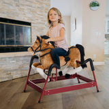 Plush Toddlers Spring Rocking Horse With Realistic Sounds - Omega Lifestyles
