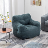 Soft Teddy Fabric Tufted Foam Bean Bag Chair Green - Omega Lifestyles