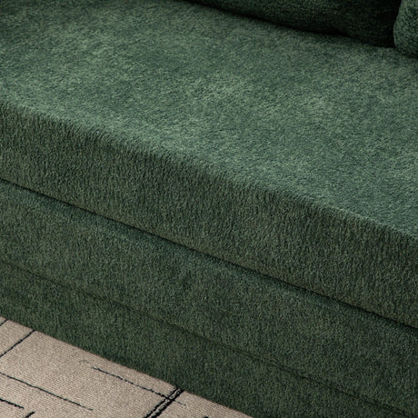 Convertible Chenille Loveseat Sofa Bed With Pillows - Omega Lifestyles