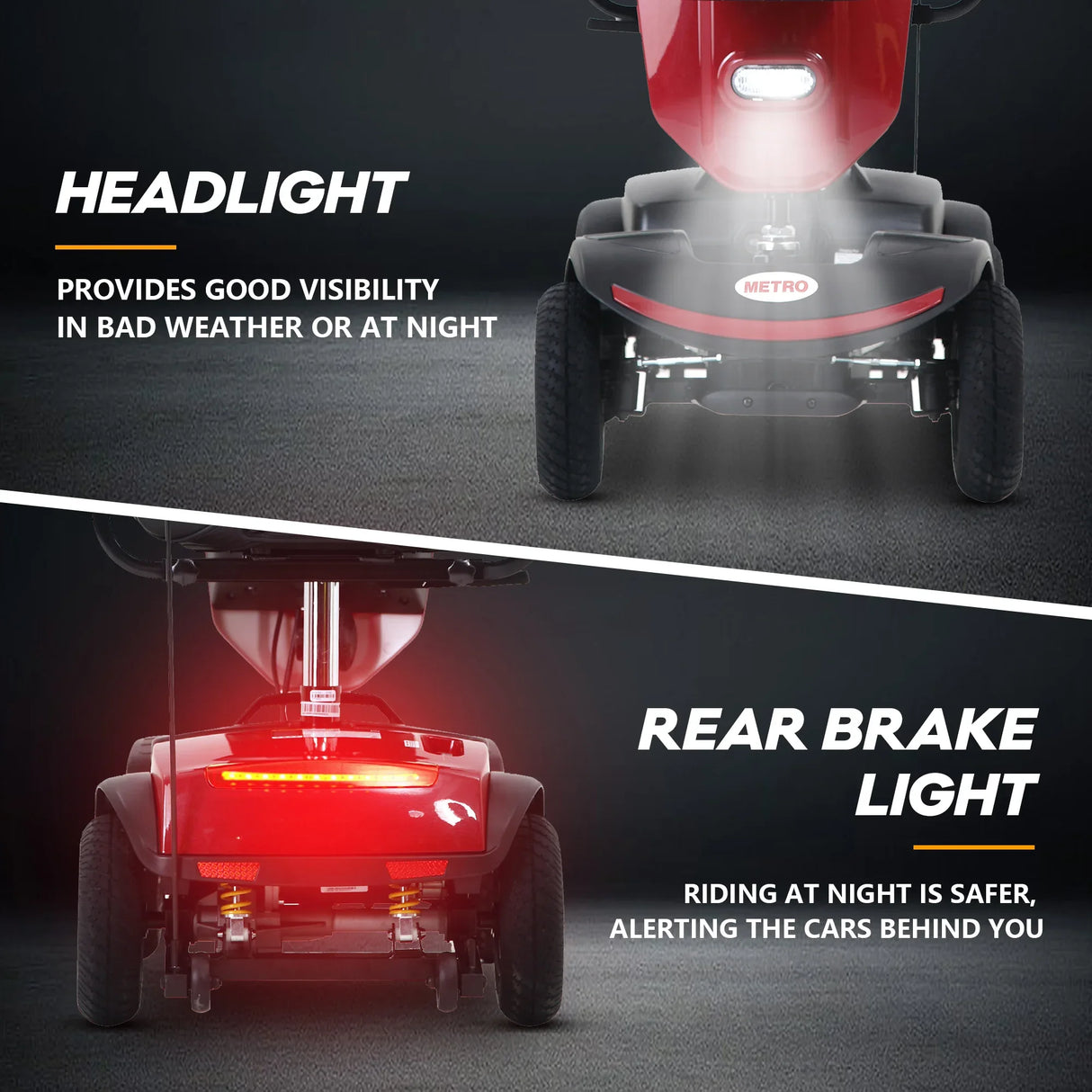 Outdoor Compact Mobility Scooter With Windshield USB Charger - Omega Lifestyles