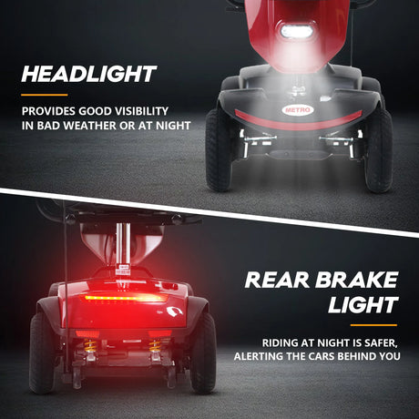 Outdoor Compact Mobility Scooter With Windshield USB Charger - Omega Lifestyles