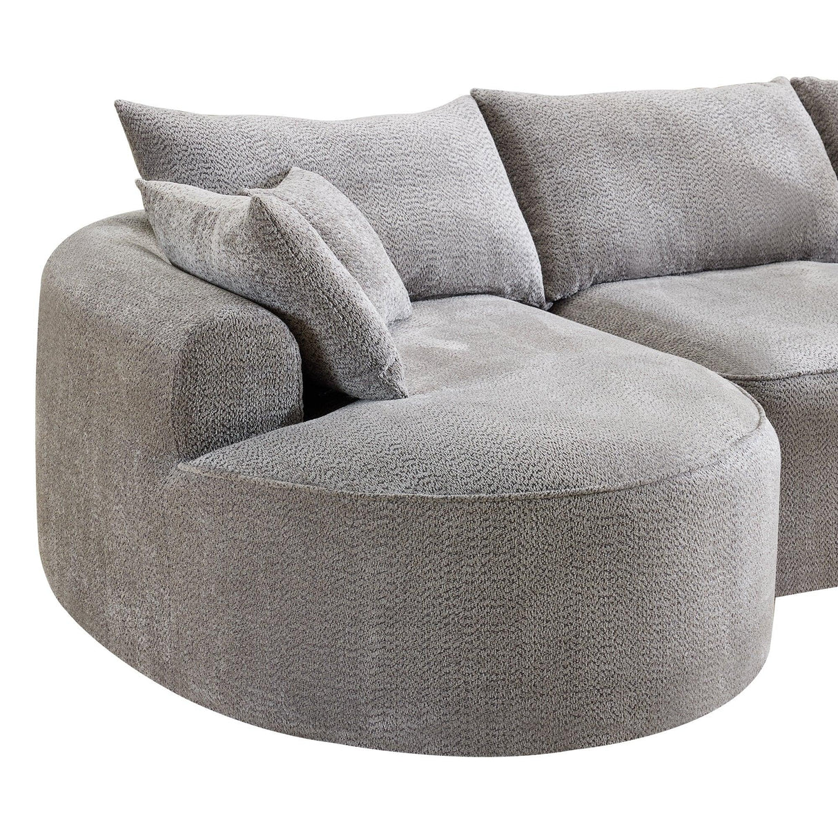 Minimalist Medium-Soft Chenille Foam 5-Seat Sofa - Omega Lifestyles