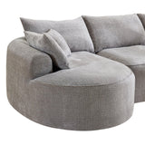Minimalist Medium-Soft Chenille Foam 5-Seat Sofa - Omega Lifestyles