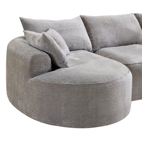 Minimalist Medium-Soft Chenille Foam 5-Seat Sofa - Omega Lifestyles