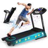 Foldable Electric Treadmill With Bluetooth Shock Absorption