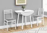 Contemporary 3-Piece White Laminate Dining Table Set - Omega Lifestyles