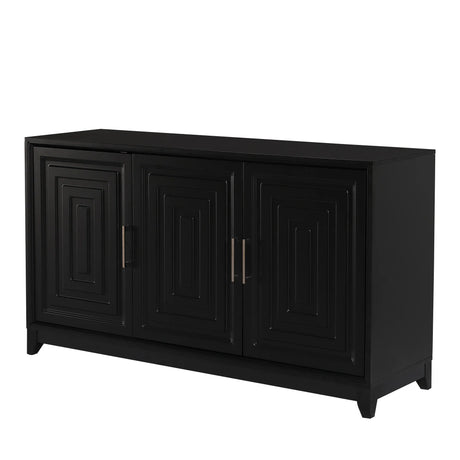 Modern Black Particle Board MDF TV Stand Cabinet - Omega Lifestyles