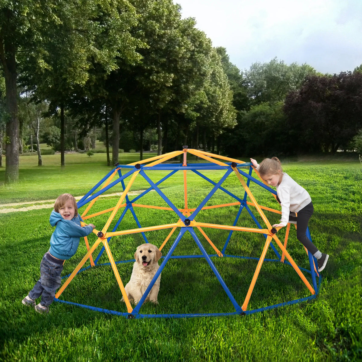 Outdoor Dome Climber Metal Monkey Bars Jungle Gym - Omega Lifestyles