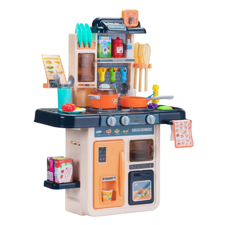 Kids Kitchen Playset With Real Sounds Light Accessories - Omega Lifestyles