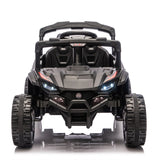 24V Kids Remote Control Black Ride On UTV - Omega Lifestyles