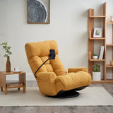 Adjustable Yellow Soft Plush Swivel Lounge Chair - Omega Lifestyles