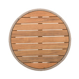 Rustic Acacia Wood Iron Rope Outdoor Coffee Table - Sleep Galleria
