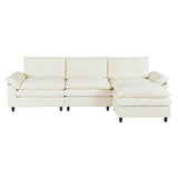 Linen Upholstered 3-Seat Storage Sofa - Omega Lifestyles