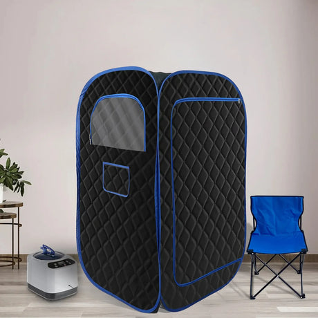 Portable Steam Sauna Tent With Folding Chair and Remote - Omega Lifestyles