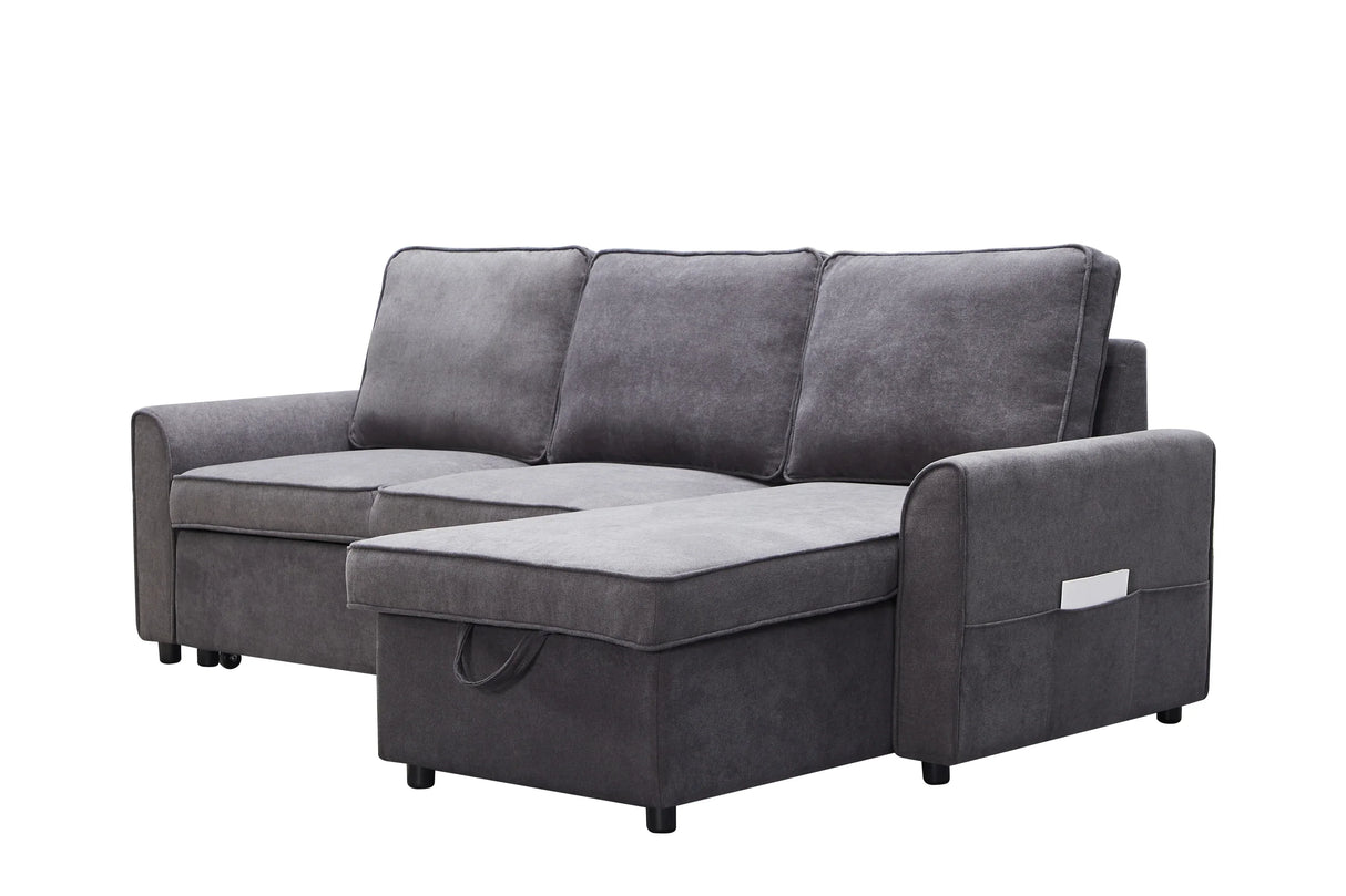 Modern Modular L-Shaped Reversible Sofa Bed With Storage - Omega Lifestyles