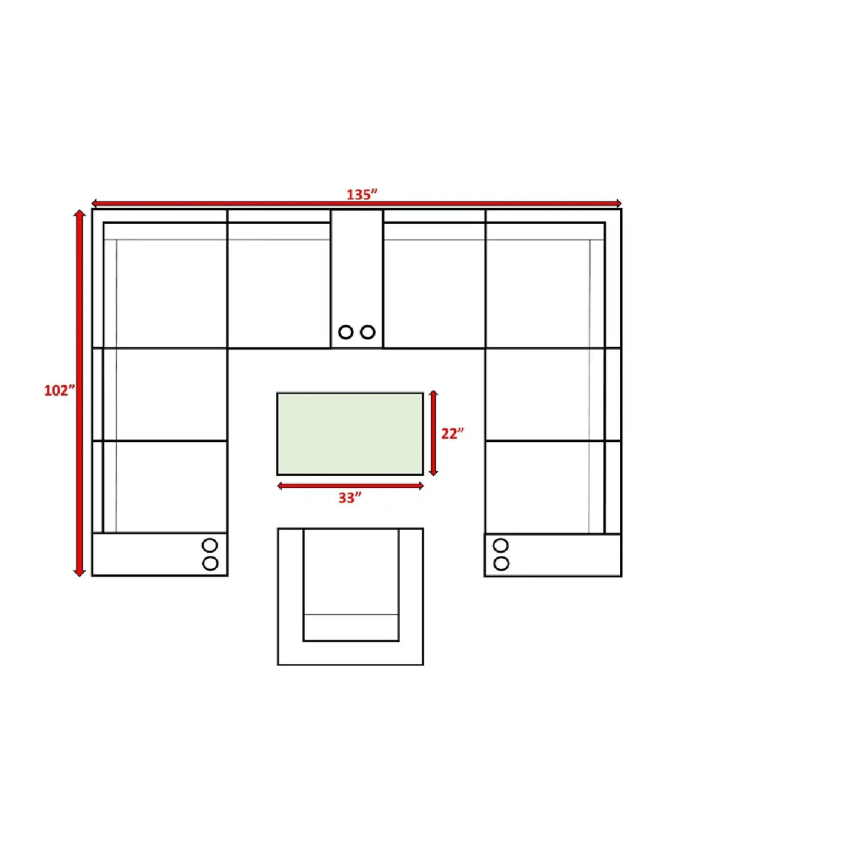 Outdoor 7-Person Fully Assembled All-Weather Wicker Conversation Set - Omega Lifestyles