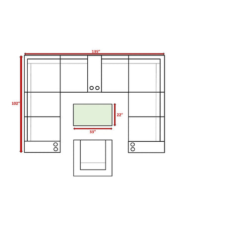 Outdoor 7-Person Fully Assembled All-Weather Wicker Conversation Set - Omega Lifestyles