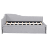 Twin Upholstered L-Shaped Daybed With Pop-Up Trundle - Omega Lifestyles