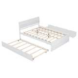Modern Full White High Gloss Bed Frame With Trundle - Omega Lifestyles