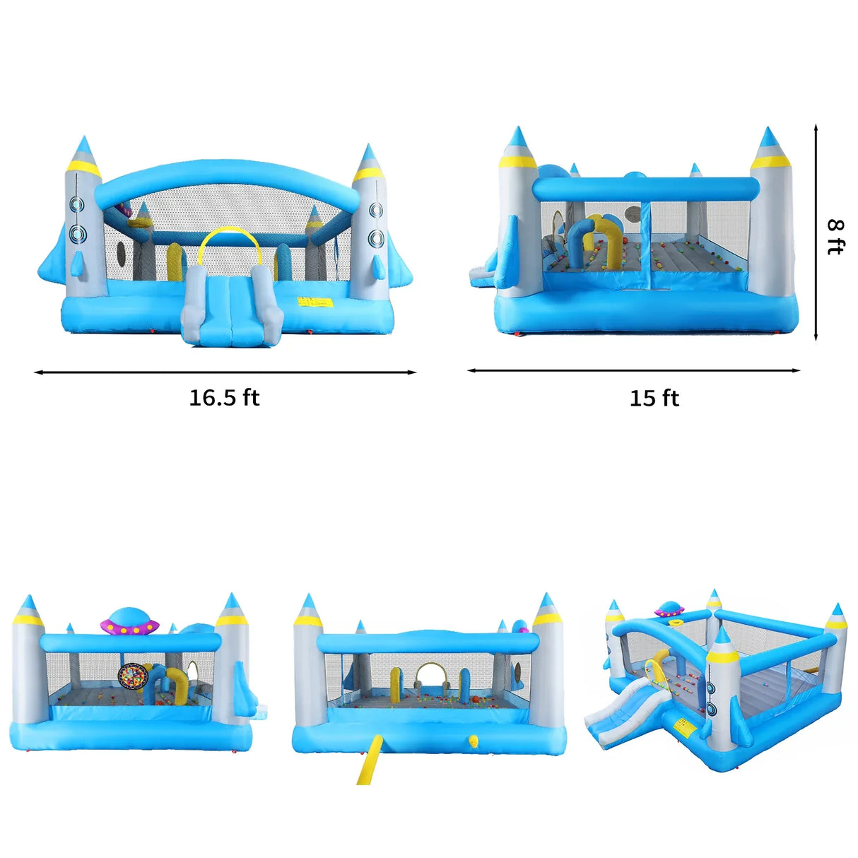 Multicolor Oxford Fabric Inflatable Jump N Slide Bouncer - Omega Lifestyles