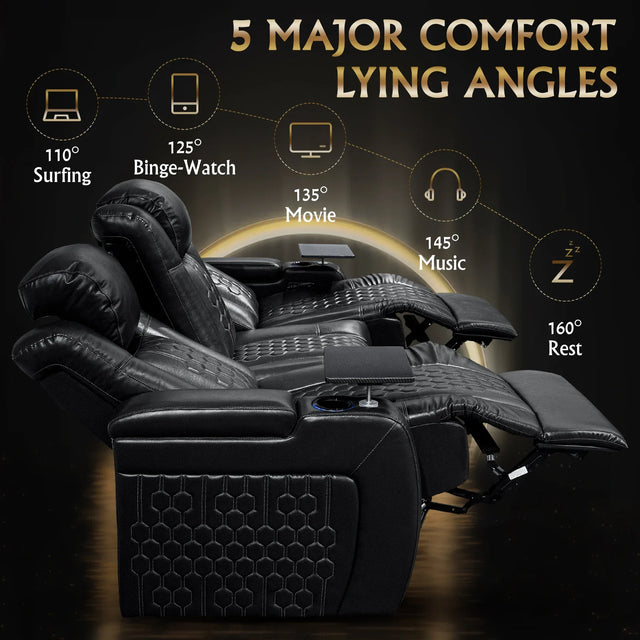 Ultra-Plush Top-Grain Nappa Leather Power Recliner - Omega Lifestyles