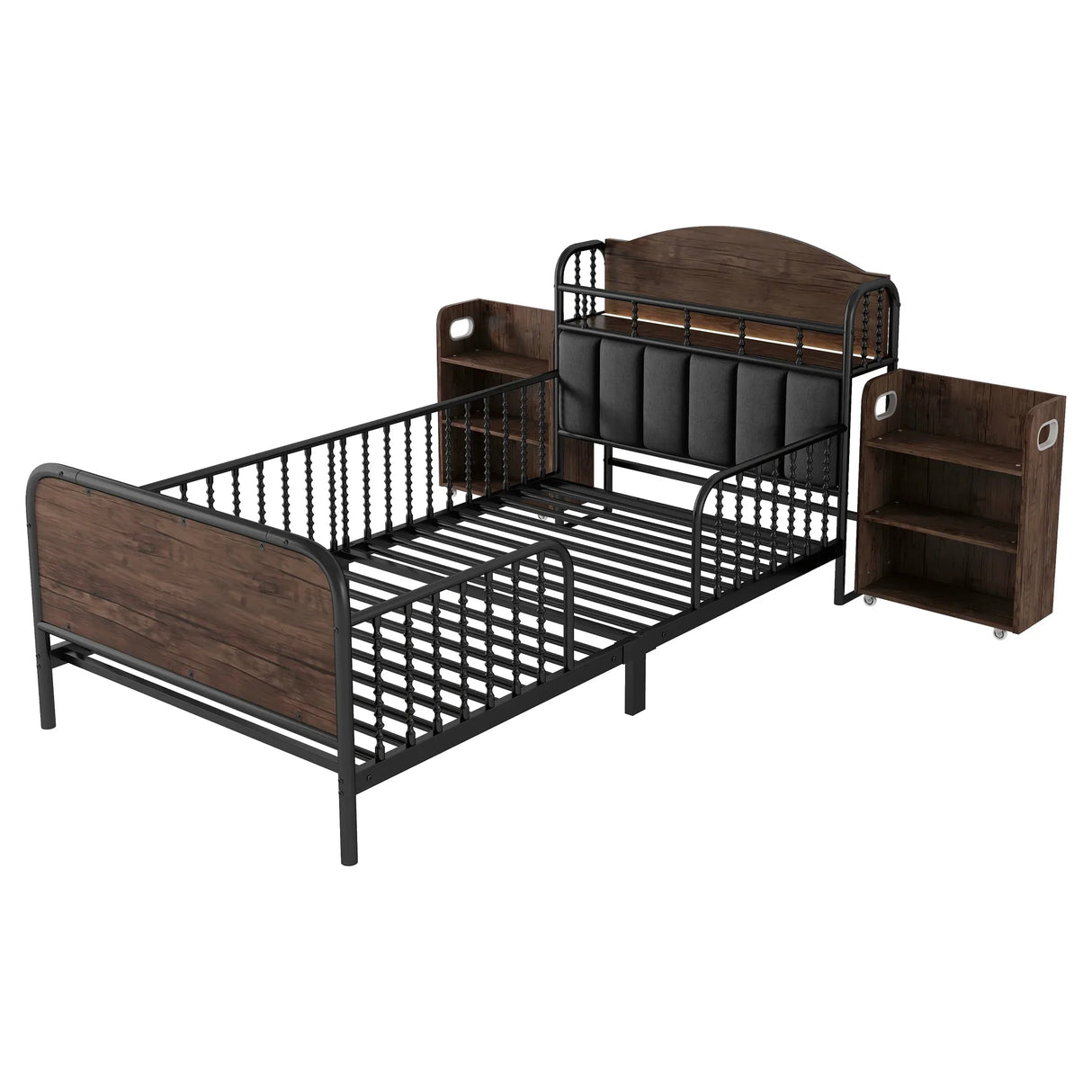 Twin Metal Platform Bed Frame With LED Light - Omega Lifestyles
