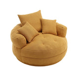 Modern Chenille Circular Sleeper Sofa With Throw Pillows - Omega Lifestyles