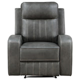 Grey Upholstered Plush Foam Recliner Chair - Omega Lifestyles