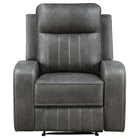 Grey Upholstered Plush Foam Recliner Chair - Omega Lifestyles