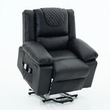 Medium-Firm Remote-Controlled Heating Massage Recliner PU Leather - Omega Lifestyles