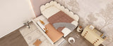 Beige Velvet L-Shaped Twin Daybed With Pull-Out Trundle - Omega Lifestyles