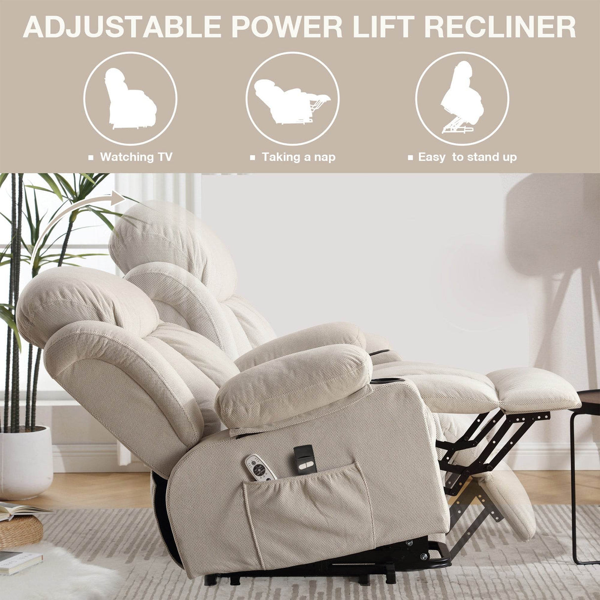 Power Lift Recliner Chair with Heat and Massage - Omega Lifestyles