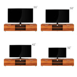Walnut Mid-Century Media Console TV Stand - Sleep Galleria
