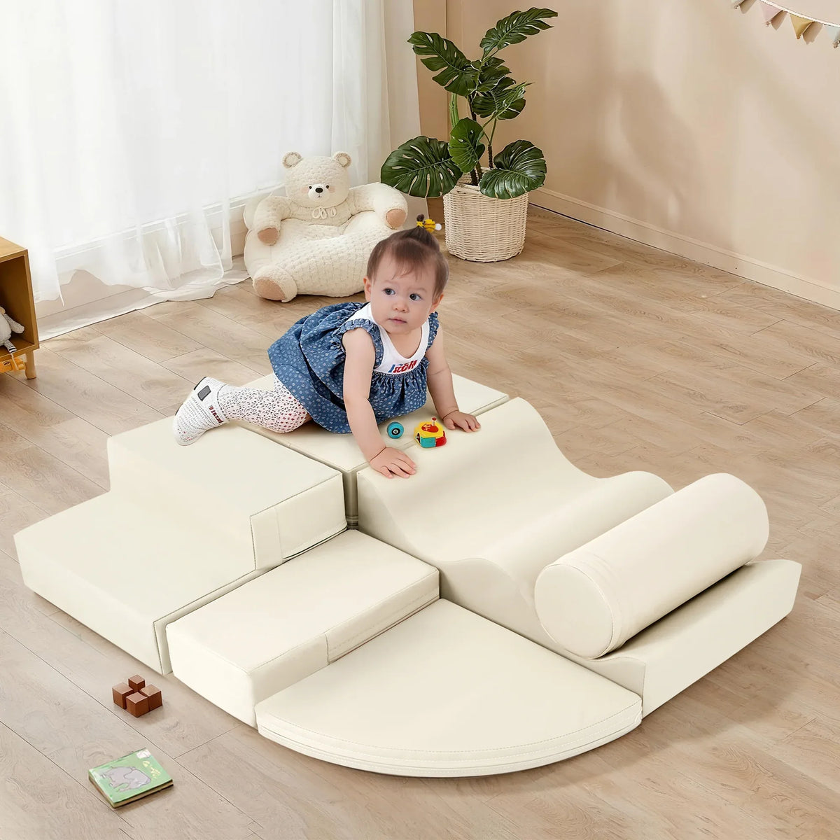 Indoor Soft Foam Climb And Crawl Playset For Kids - Omega Lifestyles