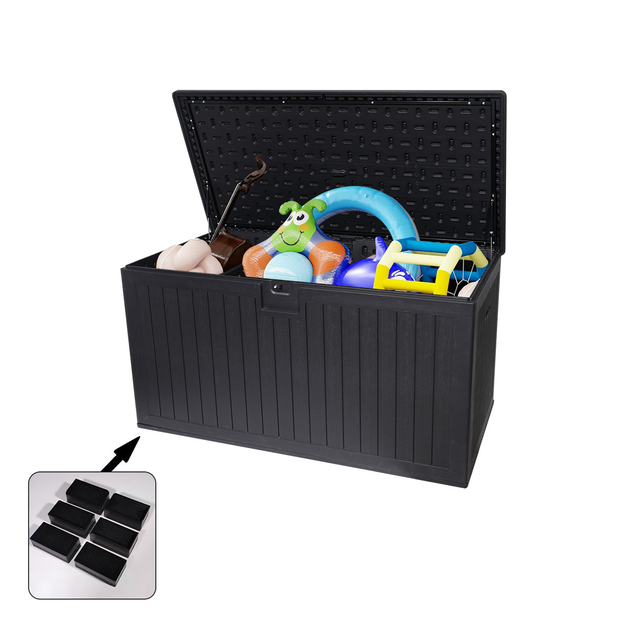 Extra Large Weather-Resistant Resin Outdoor Deck Box