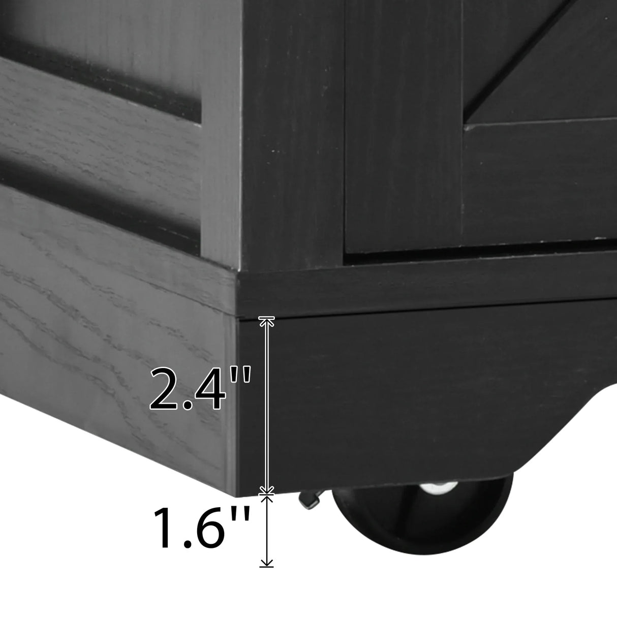 Farmhouse Kitchen Island Rolling Cart With Power Outlet - Omega Lifestyles