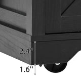 Farmhouse Kitchen Island Rolling Cart With Power Outlet - Omega Lifestyles