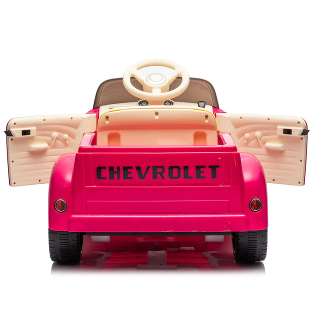 12V Pink Licensed Chevrolet Ride On Truck Car - Omega Lifestyles