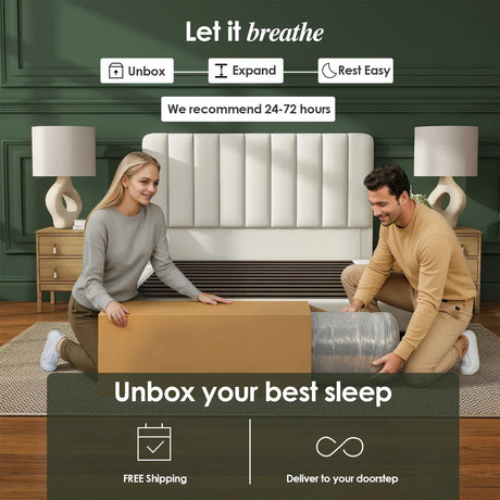 Full Medium 10-Inch Cooling Gel Memory Foam Mattress - Omega Lifestyles