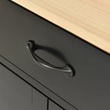 Kitchen Island Cart With Solid Wood Top And Storage - Omega Lifestyles