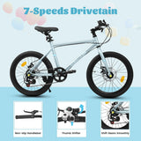 20-Inch Kids Steel Frame 7-Speed Disc Brake Bike - Omega Lifestyles
