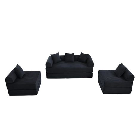 Convertible Corduroy Memory Foam Folding Sofa Bed - Omega Lifestyles