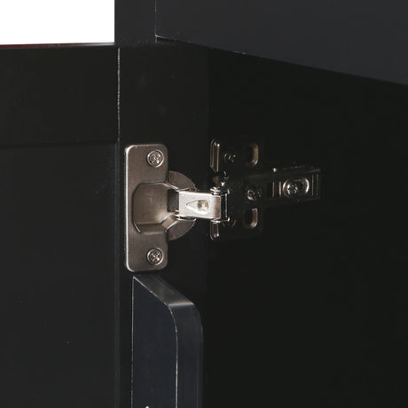 Kitchen Cart With Rubber Wood Drop-Leaf Countertop Storage - Omega Lifestyles